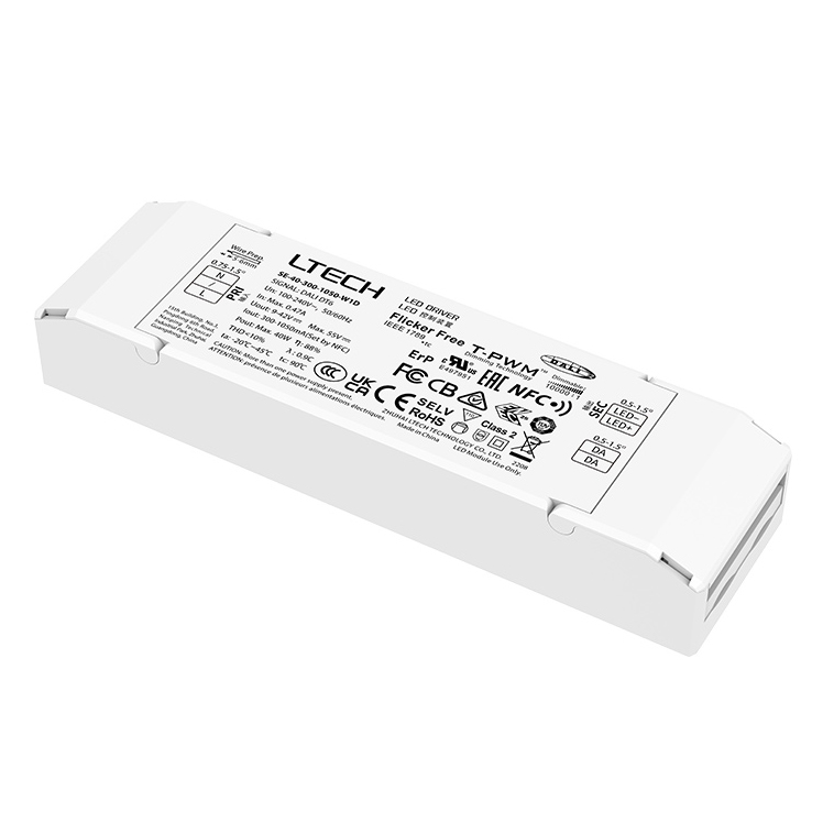 SE-40-300-1050-W1D 40W 300-1050mA NFC CC DALI DT6 LED driver